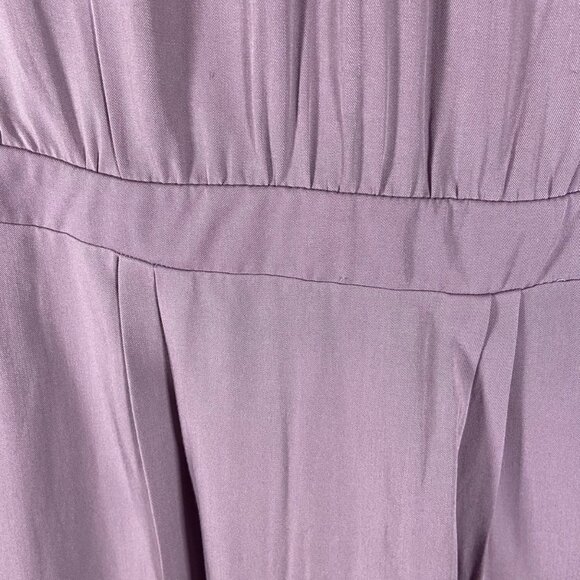 JustFab New Long Sleeve Pleated Purple‎ Size Medium Fit Flare Business Casual - Picture 9 of 15